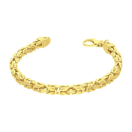 Bransoleta srebrna pozłacana splot królewski nr BC 1380-120 4l GOLD AG 925 Sezam - 1