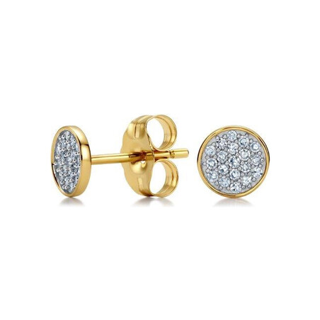 Kolczyki SWEET-0,11ct kółko/sztyft LC JE4604-JP6045 Y próba 585