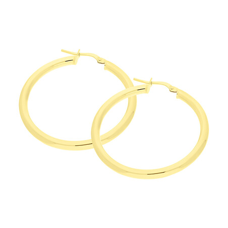 Kolczyki pozłacane kółka rurka 30mm/ang.zap NI KDM-30mm-3,00 ANG GOLD próba 925