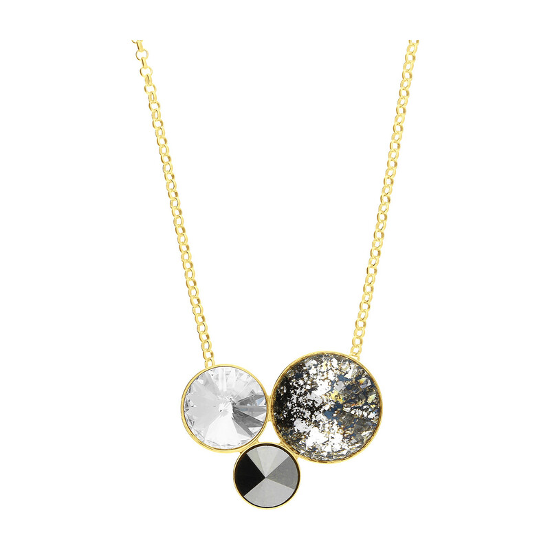 Naszyjnik pozłacany SPARK z kryształami Swarovski  CQ NG11223BPC próba 925