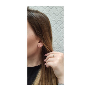 Kolczyki półkulki 5mm gładkie-sztyft MZ E15-5mm-Half próba 585 Sezam - 1