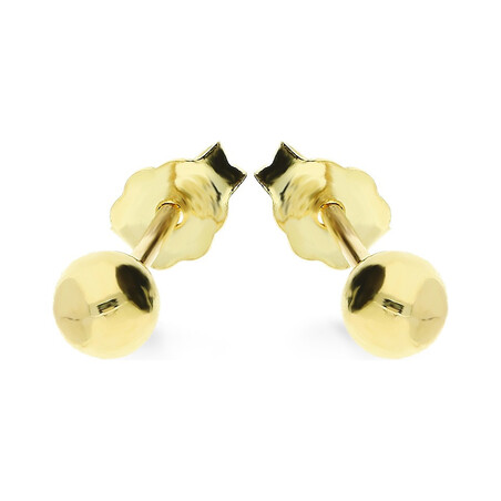 Kolczyki złote kulki 4mm/sztyft MZ T6-E2-4mm- Ball Stud próba 375
