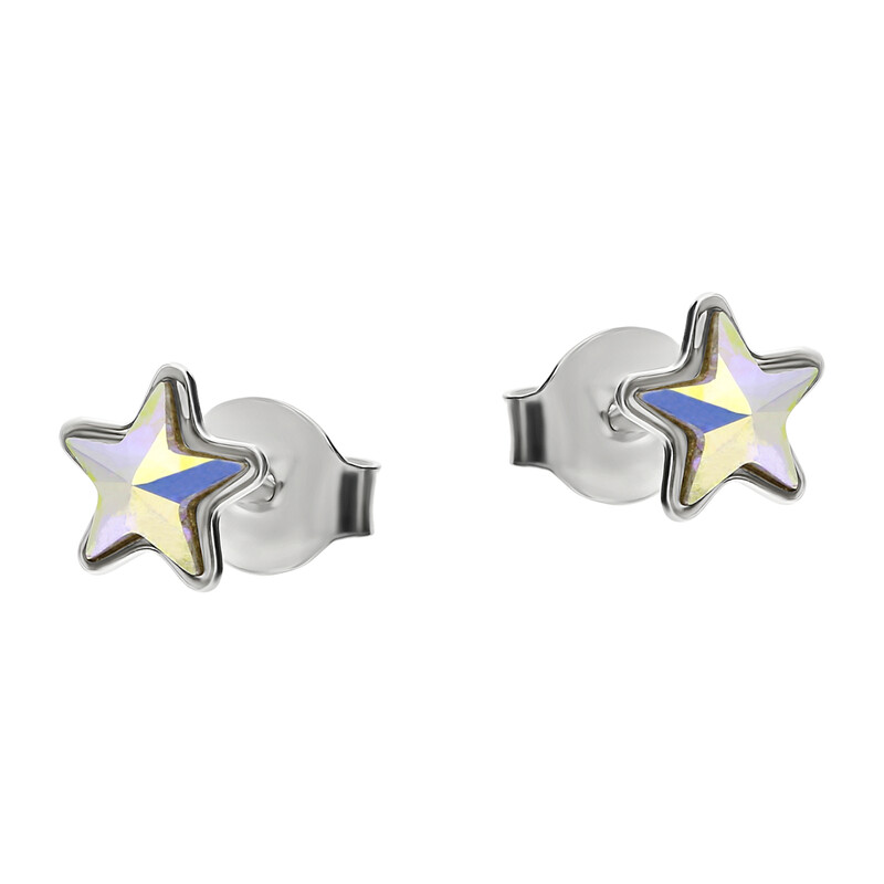 Kolczyki srebrne SPARK z kryształem Swarovski  Astral CQ K28165AB próba 925