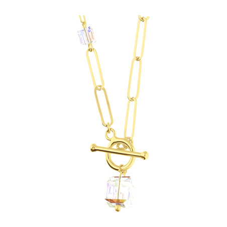 Naszyjnik pozłacany SPARK z kryształami Swarovski CQ NDG5601AB próba 925