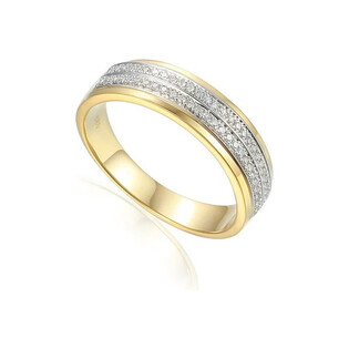 Pierścionek LINE 2R-0,14ct AW 81543 Y próba 585