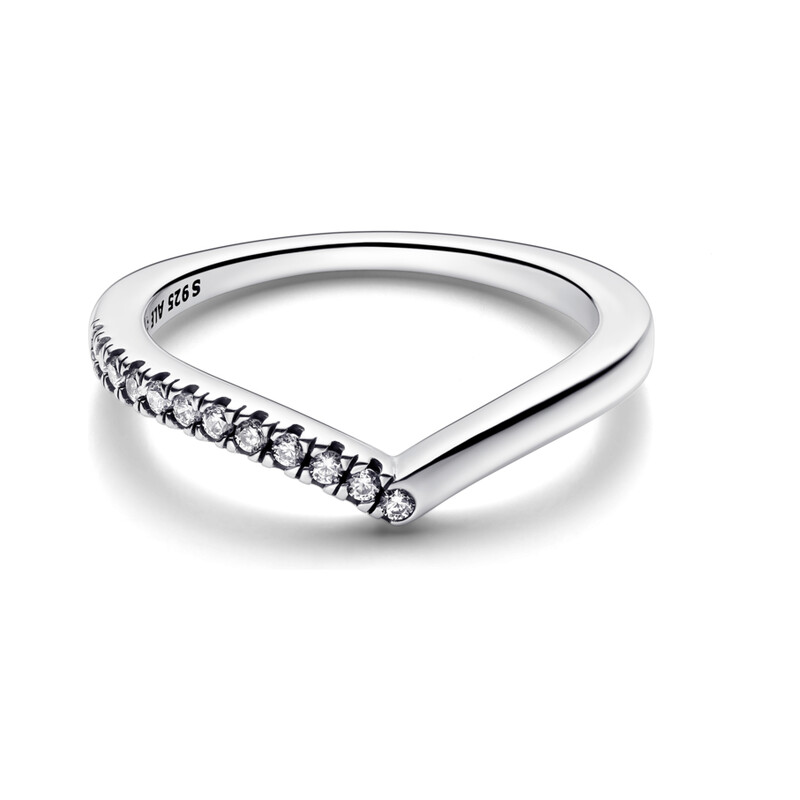 Półbłyszczący pierścionek Pandora Timeless Wish 192394C01 próba 925