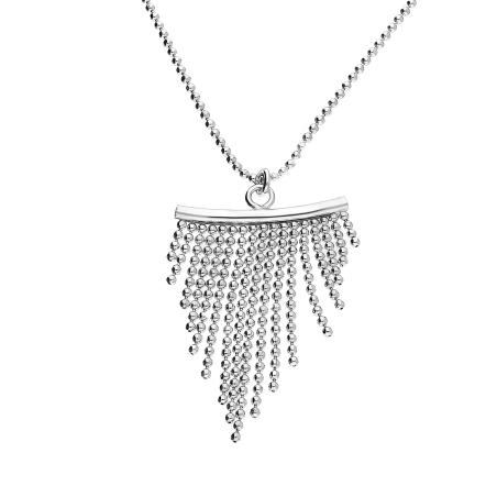 Srebrny Naszyjnik Wiszące Łańcuszki Bead pr. 925 - JubilerSezam.pl