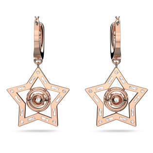 Kolczyki Swarovski Stella Kreole Gwiazda Różowe Złoto - JubilerSezam.pl