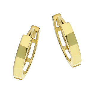 Złote kolczyki kółka 10mm pr. 585 - JubilerSezam.pl