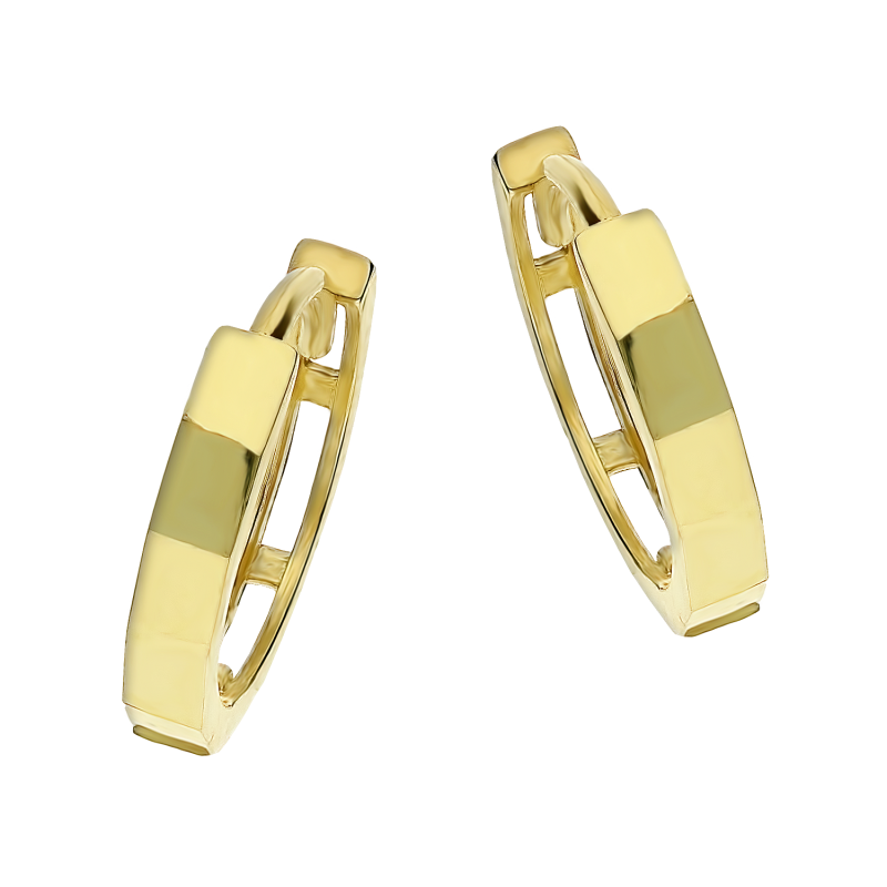 Złote kolczyki kółka 10mm pr. 585 - JubilerSezam.pl