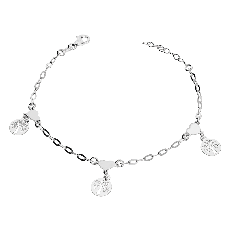 Srebrna Bransoletka Drzewka Szczęścia pr. 925 - JubilerSezam.pl