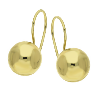 Złote Kolczyki Kulki 8mm Bigiel pr. 585 - JubilerSezam.pl