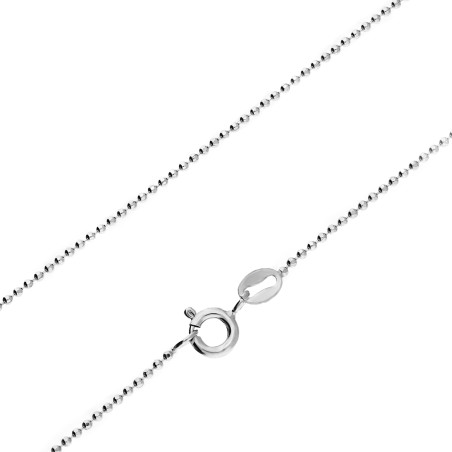 Srebrny łańcuszek splot bead pr. 925 - JubilerSezam.pl