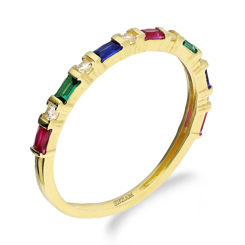 Złoty Pierścionek Rings z Cyrkoniami pr. 585 - JubilerSezam.pl