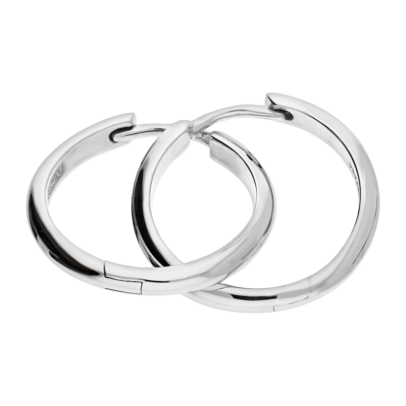 Srebrne kolczyki kółka 17mm pr. 925 - JubilerSezam.pl