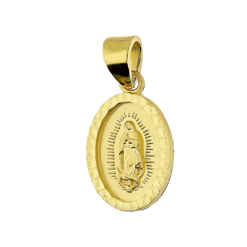 Medalik złoty owalny Matka Boska z Guadelupe AR X3KP11440-SM-DC próba 375