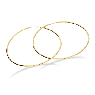 Złote kolczyki koła 60mm pr. 375 - JubilerSezam.pl