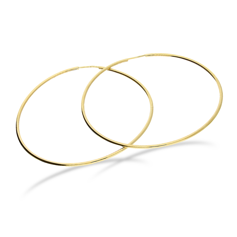 Złote kolczyki koła 60mm pr. 375 - JubilerSezam.pl