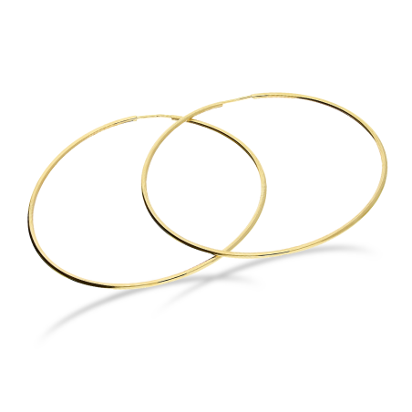 Złote kolczyki koła 60mm pr. 375 - JubilerSezam.pl