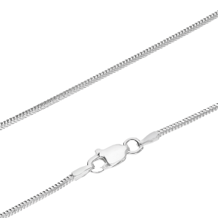 Srebrny łańcuszek snake rodowany pr. 925 - JubilerSezam.pl