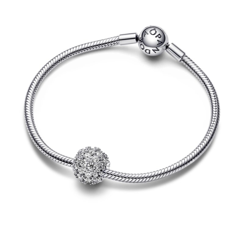 Srebrny Charms Pavé z Cyrkoniami - Symbol Szczęścia - JubilerSezam.pl