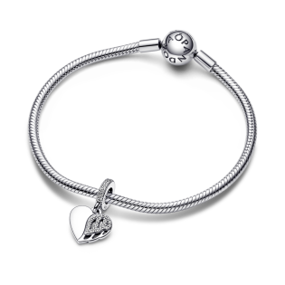 Zawieszka Pandora w kształcie serca ze skrzydłem anioła 792646C01