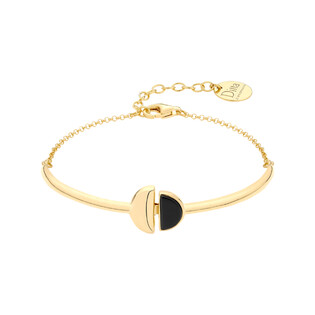 Bransoleta półkółko gold+półkółko onyks ZJ 392-ONX-Z próba 925