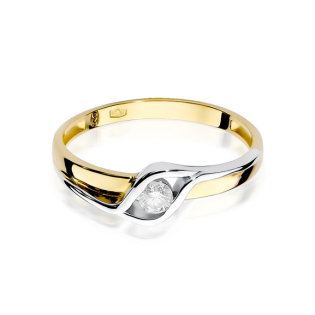 Pierścionek zaręczynowy BRAID z diamentem 0,10 ct BE W-178-10 próba 585