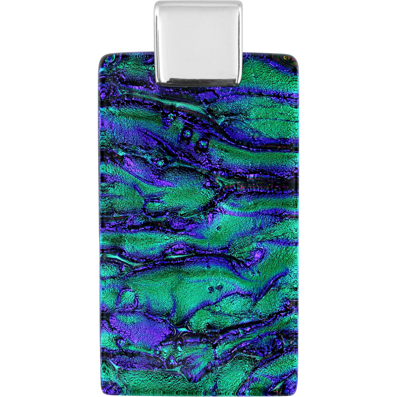 Srebrna Zawieszka Emerald ze Szkłem Murano pr. 925 - JubilerSezam.pl