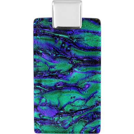 Srebrna Zawieszka Emerald ze Szkłem Murano pr. 925 - JubilerSezam.pl