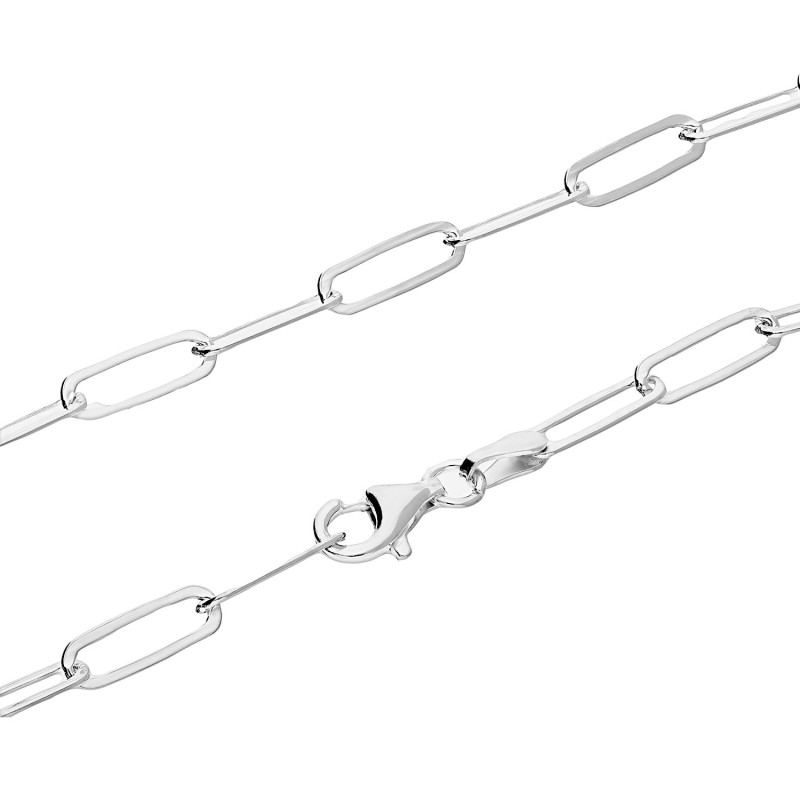 Srebrny łańcuszek anker long płaski pr. 925 - JubilerSezam.pl