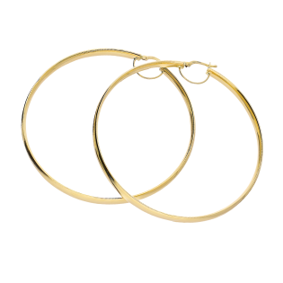 Złote Kolczyki Koła 60mm pr. 585 - JubilerSezam.pl