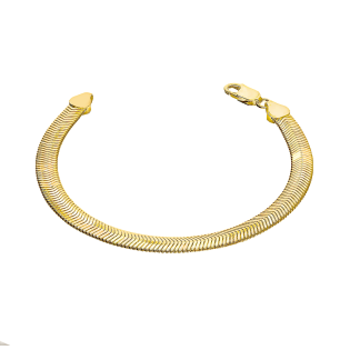 Srebrna pozłacana bransoleta snake pr. 925 - JubilerSezam.pl