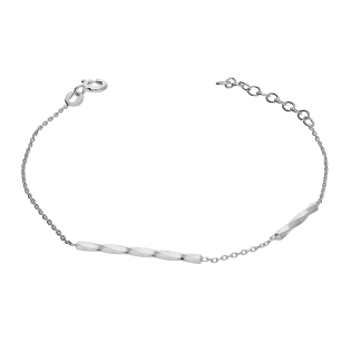 Srebrna Bransoletka Skręcane Pałki Splot Anker pr. 925 - JubilerSezam.pl