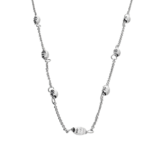 Srebrny naszyjnik z grawerowanymi beczułkami pr. 925 - JubilerSezam.pl