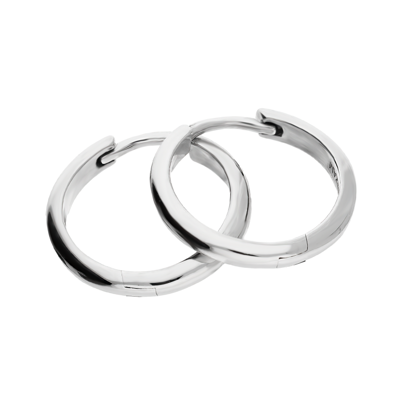Srebrne kolczyki kółka 14mm pr. 925 - JubilerSezam.pl