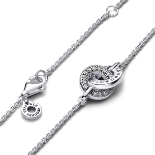 Srebrny Naszyjnik Pandora Signature Pavé - JubilerSezam.pl