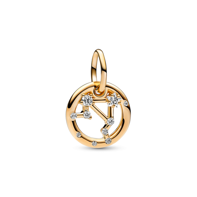 Złota Zawieszka Charms Znak Zodiaku Waga - JubilerSezam.pl