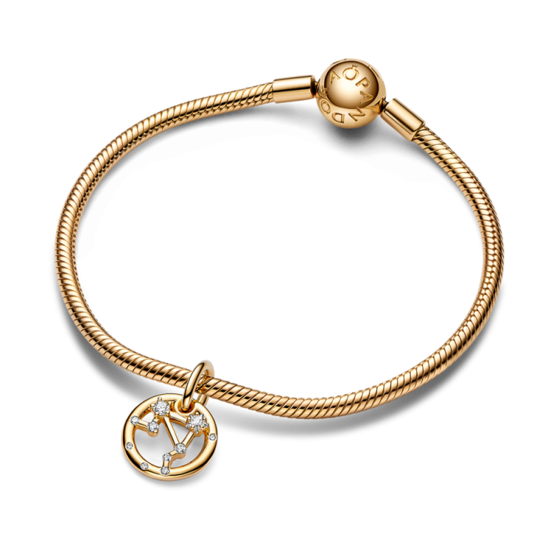 Złota Zawieszka Charms Znak Zodiaku Waga - JubilerSezam.pl