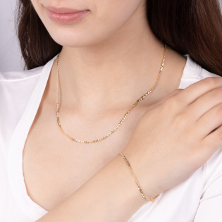 Złota Bransoletka Gucci Grawerowana pr. 585 - JubilerSezam.pl
