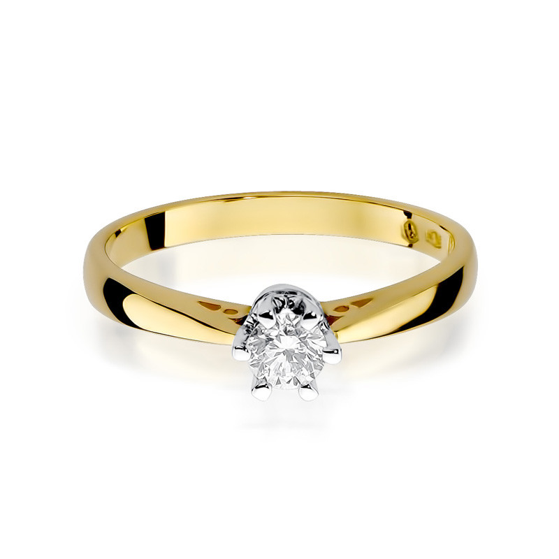 Pierścionek zaręczynowy z diamentem ROYAL BE W-234-30 próba 585