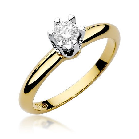 Pierścionek Zaręczynowy z Diamentem Royal pr. 585 - JubilerSezam.pl