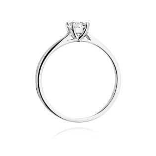 Pierścionek Zaręczynowy z Diamentem Białe Złoto 585 - JubilerSezam.pl