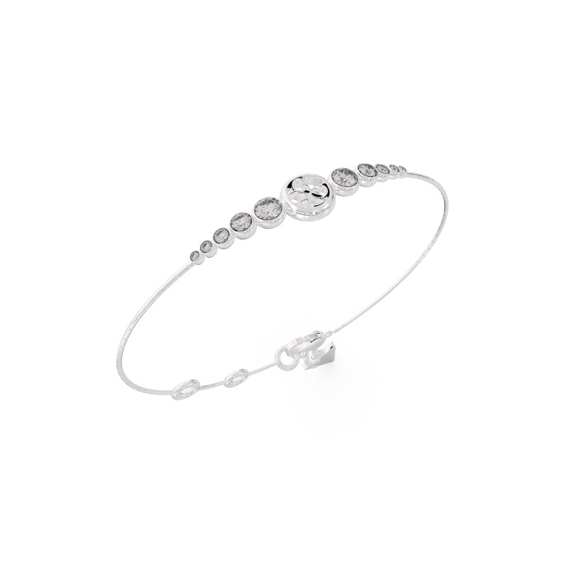 Bransoletka Guess srebrna z cyrkoniami JUBB03371JWRH - JubilerSezam.pl