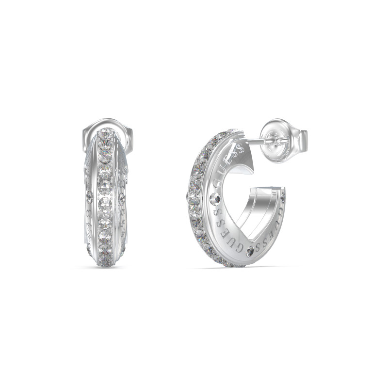 Srebrne Kolczyki Guess z Kryształkami JUBE03347JWRH - JubilerSezam.pl