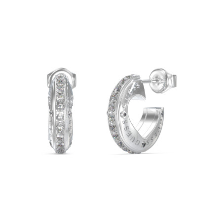 Srebrne Kolczyki Guess z Kryształkami JUBE03347JWRH - JubilerSezam.pl