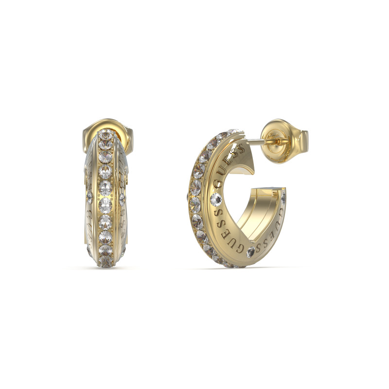 Złote kolczyki Guess z kryształkami JUBE03347JWYG - JubilerSezam.pl