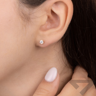 Złote Kolczyki z Cyrkonią pr. 375 Sztyft - JubilerSezam.pl