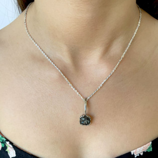 Zawieszka srebrna z kryształem Swarovski kolekcja Brilas nr KP 05550 Silver Night próba 925