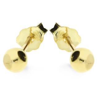 Złote kolczyki kulki 4mm pr. 375 na sztyft - JubilerSezam.pl